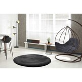 Heaven Rond Fluffy Soft Zwart