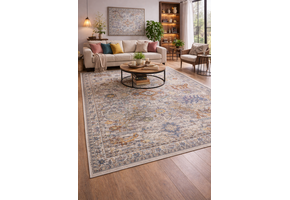 Picasso Sarough Vloerkleed Vintage Tapijt Woonkamer - Multi / Grijs