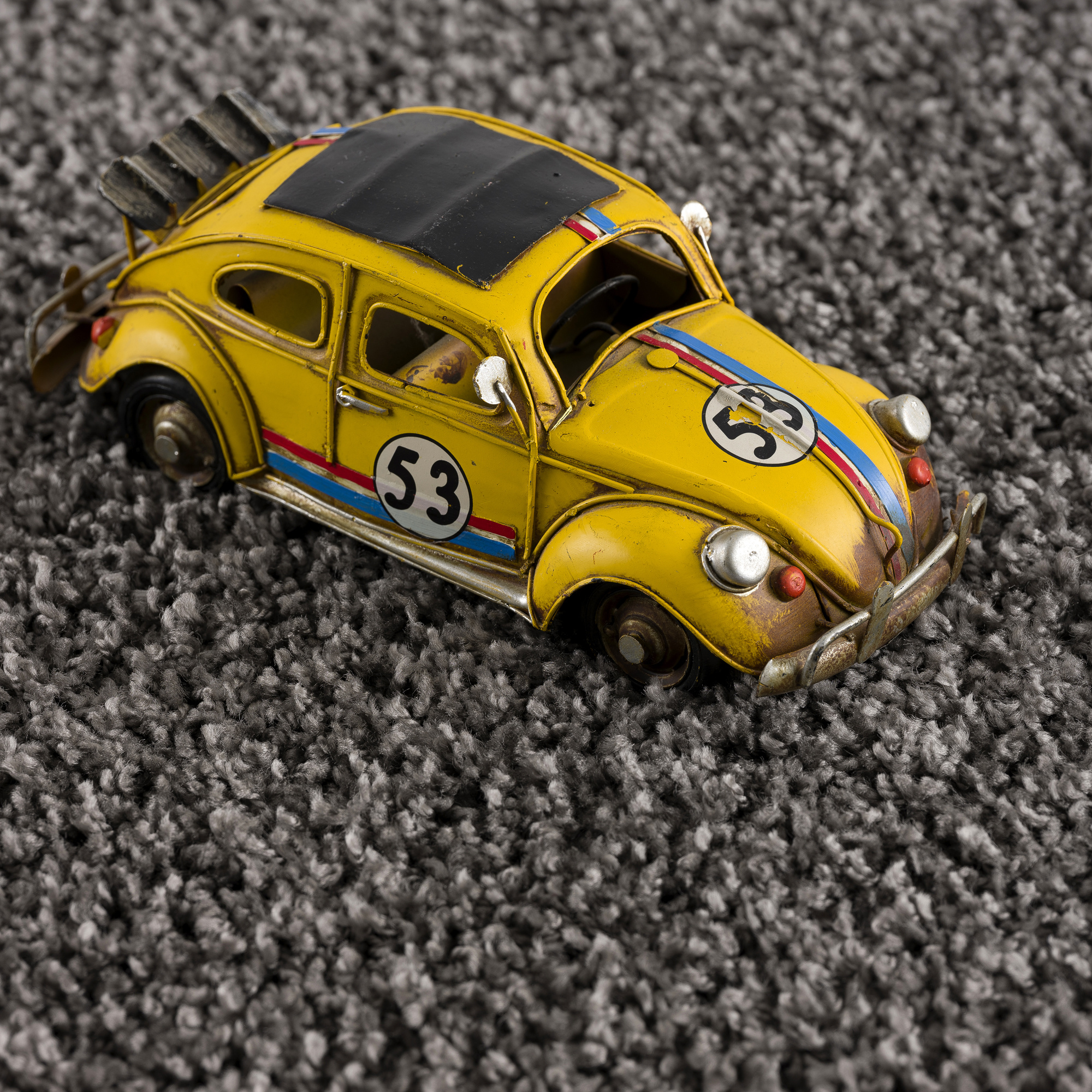 Shaggy Grijs Rond 80CM