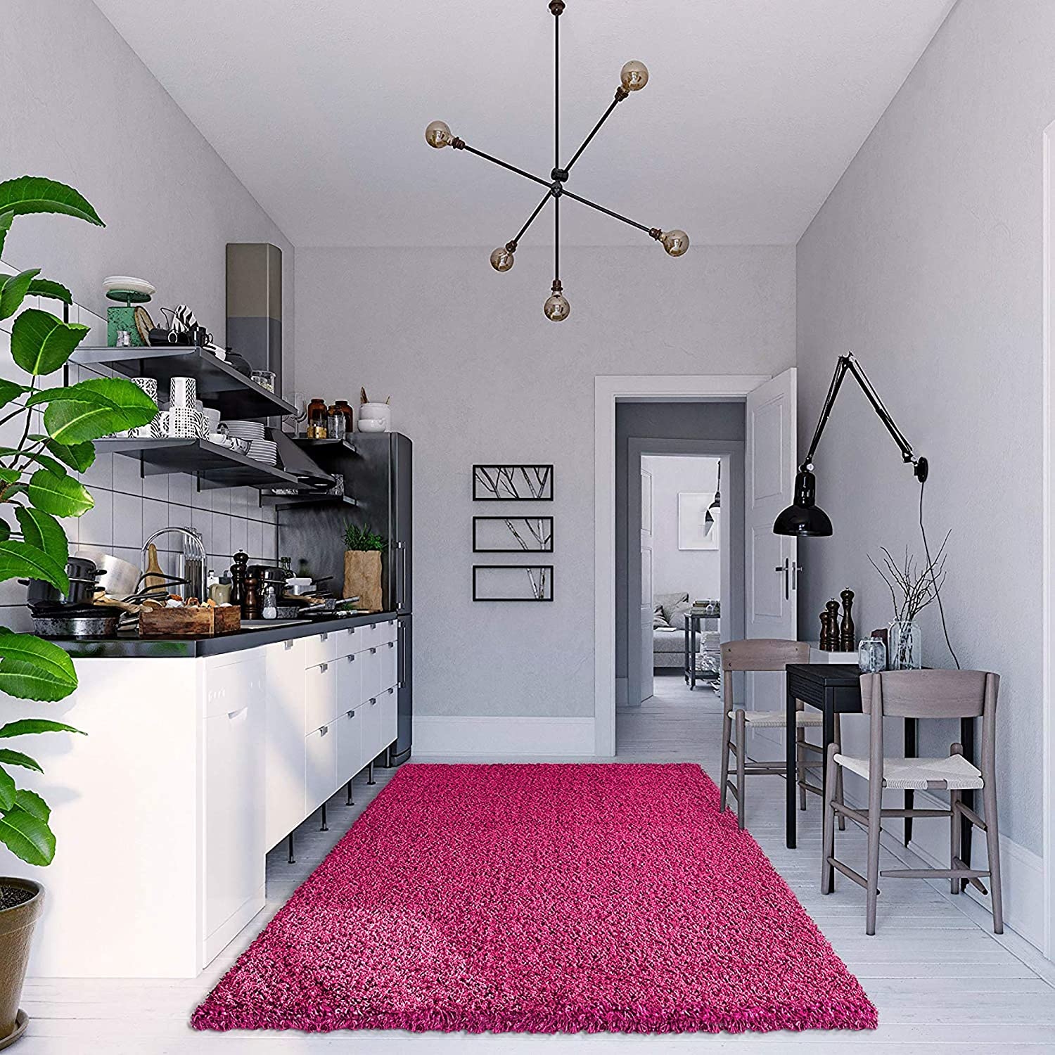 Shaggy Loca Roze 60x110CM