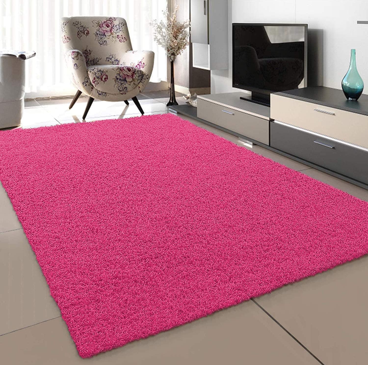 Shaggy Loca Roze 60x110CM