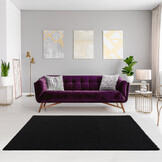 Shaggy Loca Zwart 60x110CM