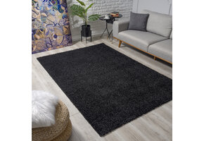 Shaggy Loca Zwart 60x110CM
