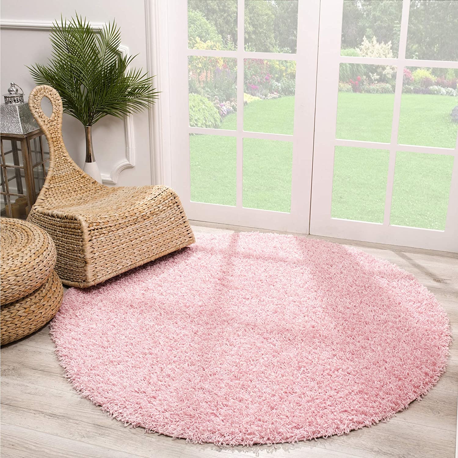 Shaggy Roze Rond 80CM