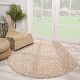 Shaggy Beige Rond 80CM