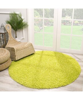 Shaggy Groen Rond 120CM