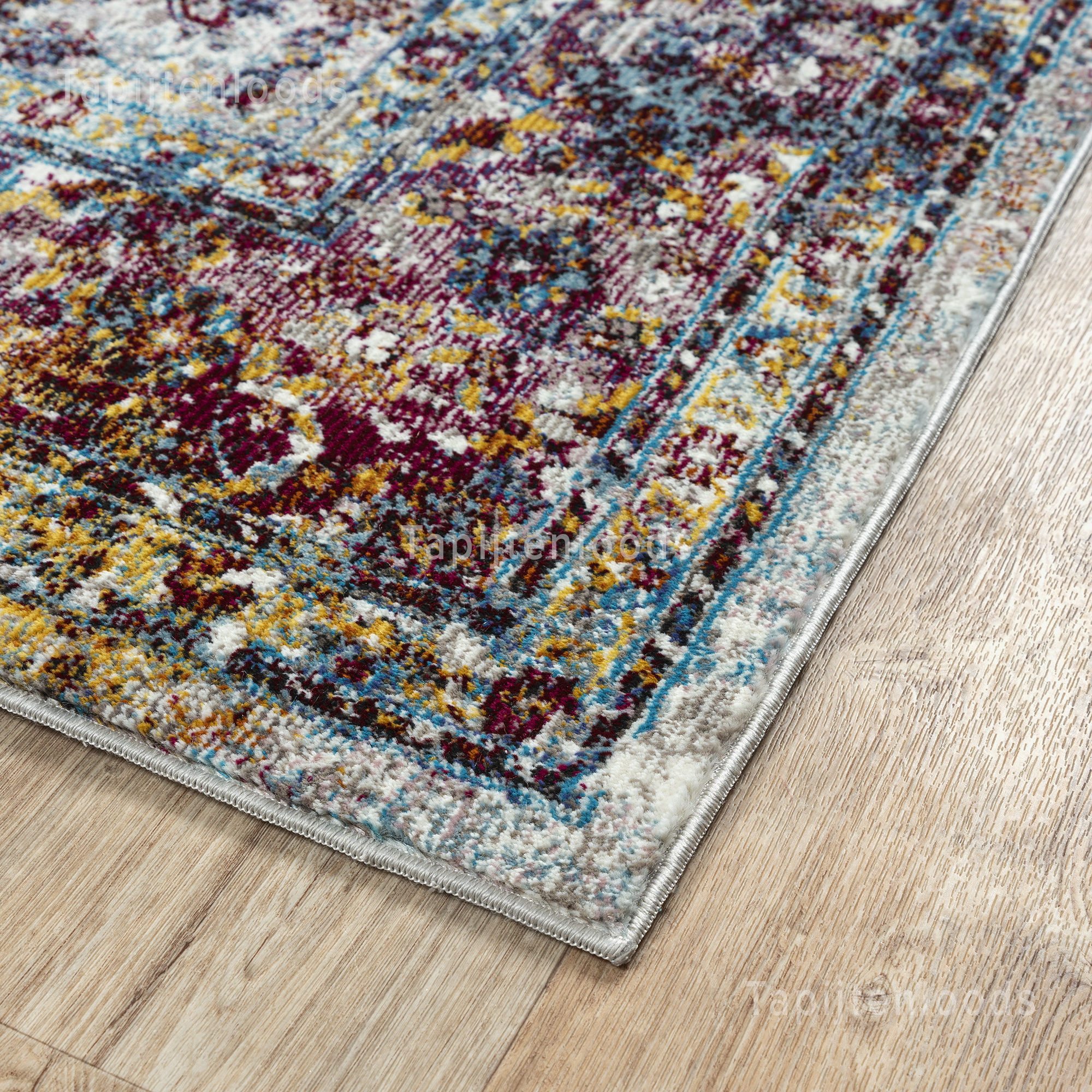 Picasso Keshan Vierkant Vintage Vloerkleed Multi / Beige