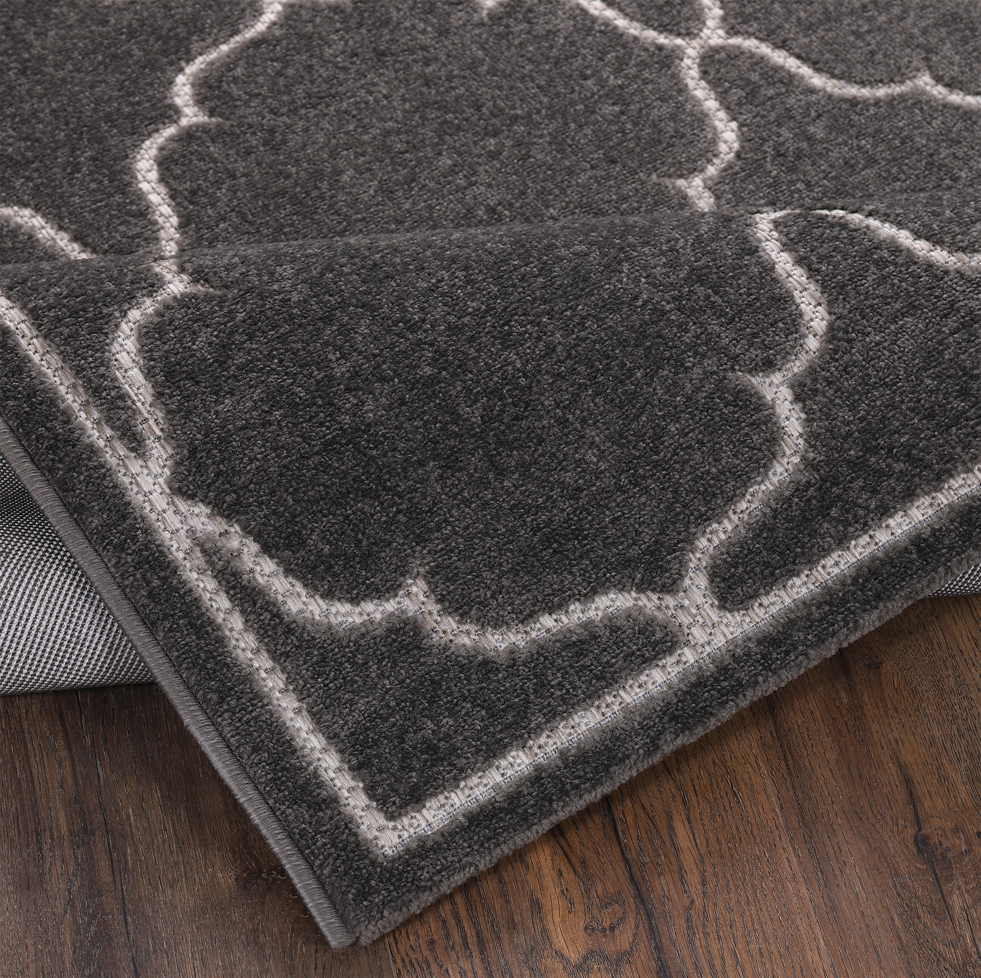 Buitenkleed Berlin Rond Vloerkleed Grijs