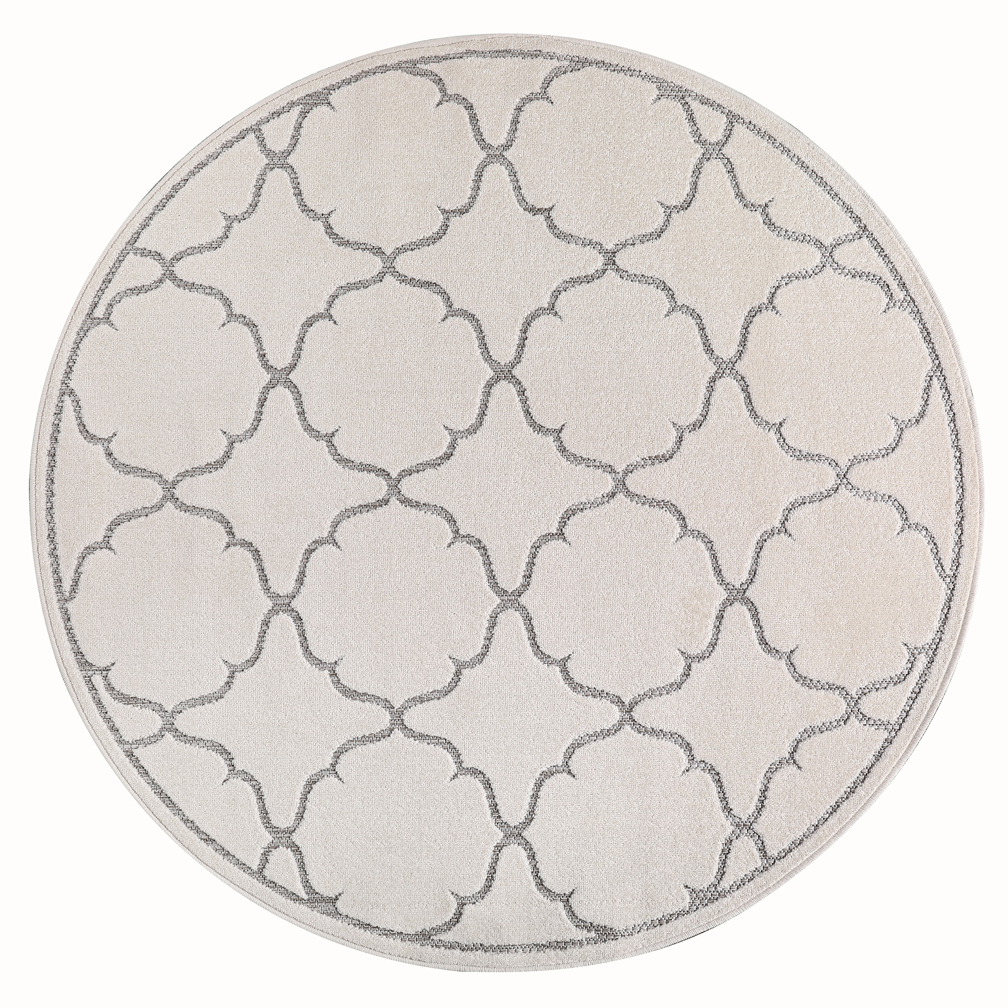 Buitenkleed Berlin Rond Vloerkleed Creme