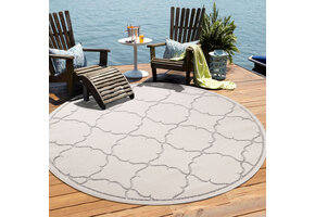 Buitenkleed Berlin Rond Vloerkleed Creme