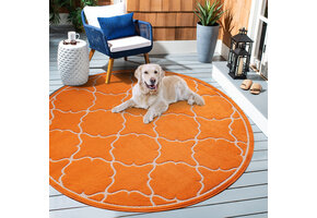 Buitenkleed Berlin Rond Vloerkleed Oranje