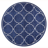Berlin Rond Buitenkleed Blauw
