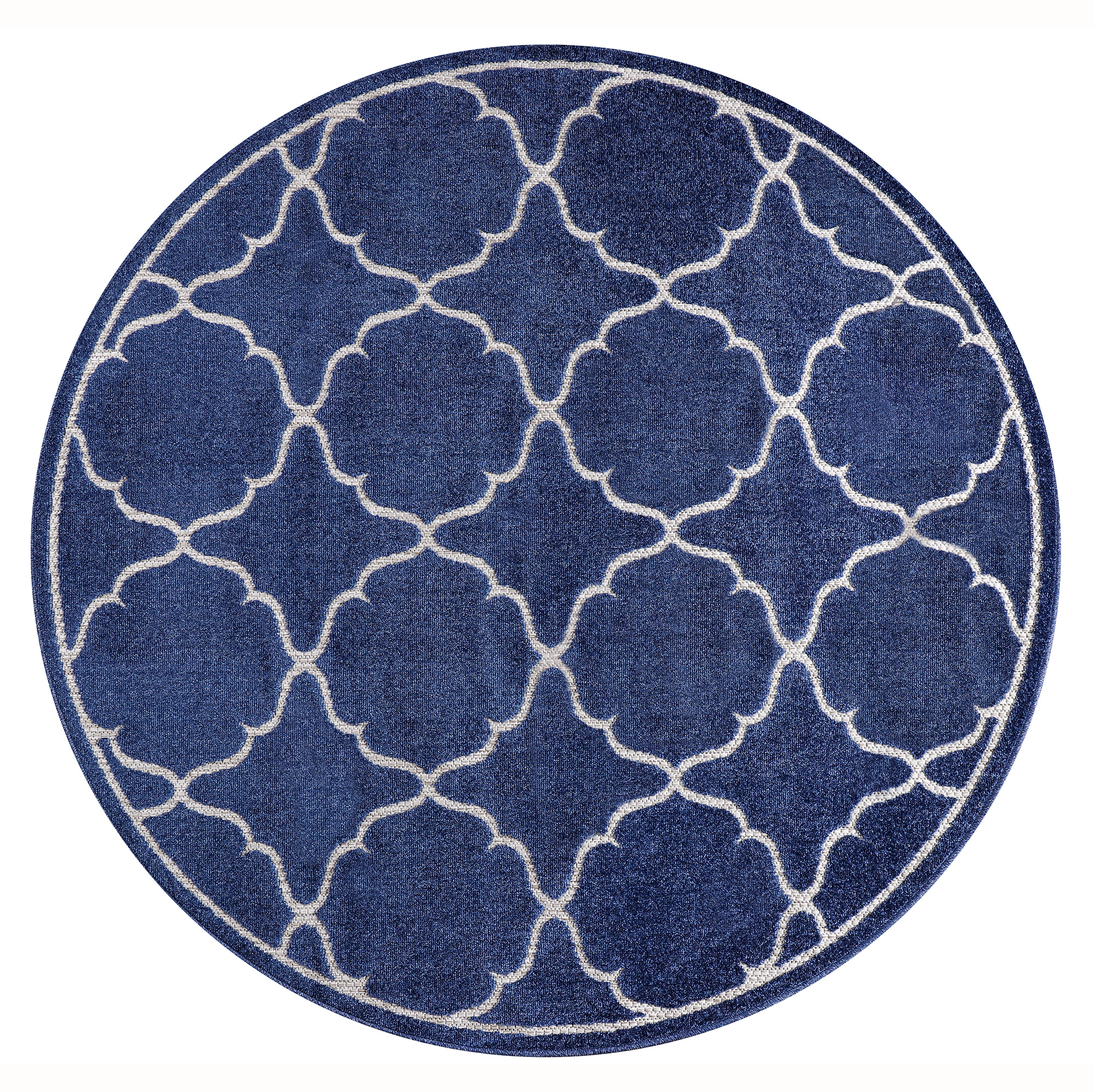 Berlin Rond Buitenkleed Blauw