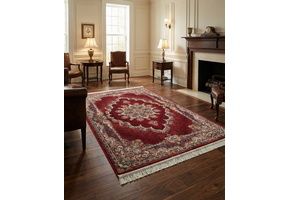 Isfahan Oosters Vloerkleed Nain - Laagpolig - Klassiek Vintage Tapijt - Rood / Multi