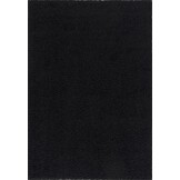 Loca Shaggy Vierkant Vloerkleed Uni Effen Hoogpolig Zwart