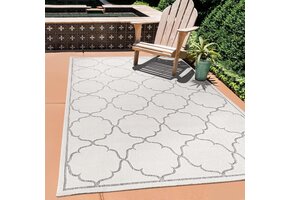 Buitenkleed Berlin Laagpolig Vloerkleed Creme Wit