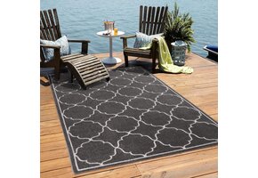 Buitenkleed Berlin Laagpolig Vloerkleed Grijs