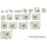 Loca Shaggy Vierkant Vloerkleed Uni Effen Hoogpolig Beige