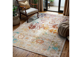 Picasso Feraghan Vierkant Vintage Vloerkleed Multi / Beige