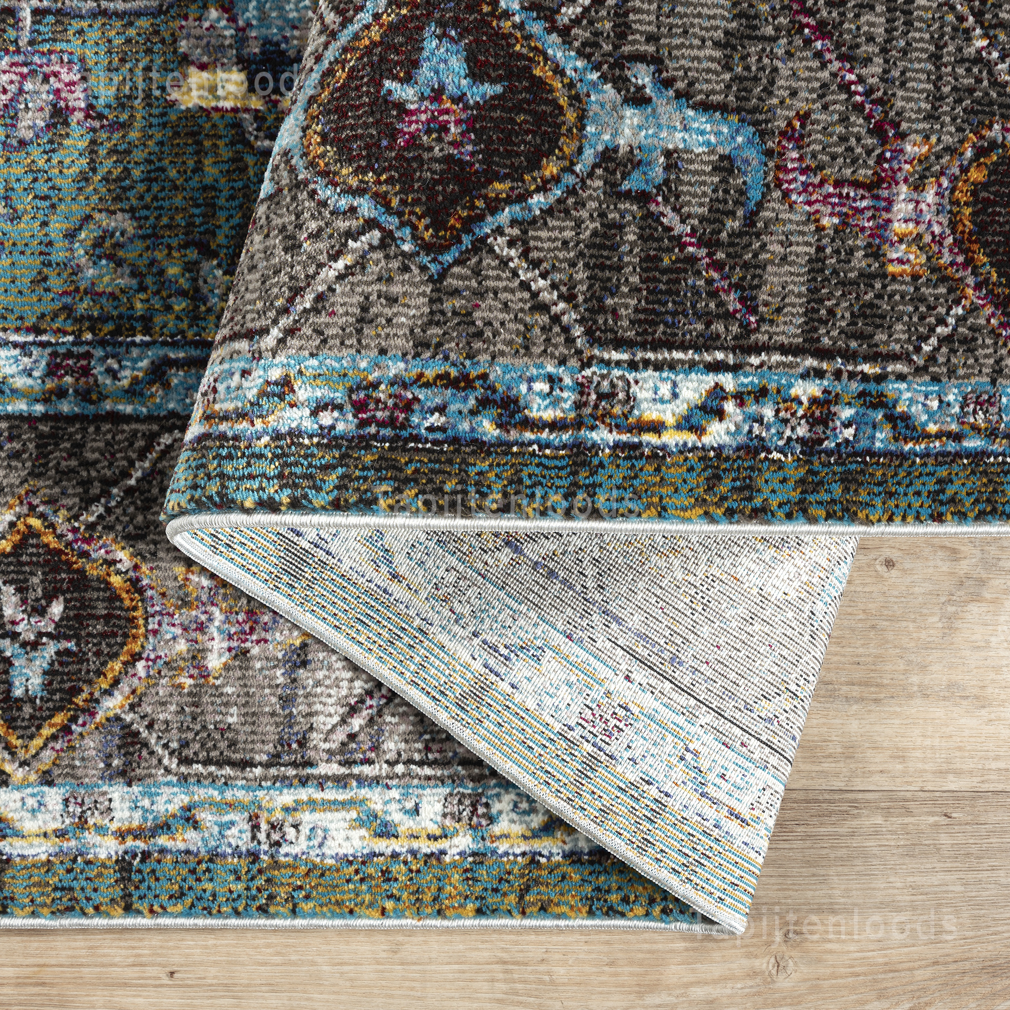 Picasso Pablo Vierkant Vintage Vloerkleed Groen / Multi