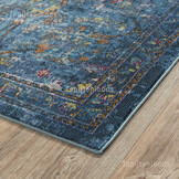 Picasso Sarough Vierkant Vintage Vloerkleed Blauw