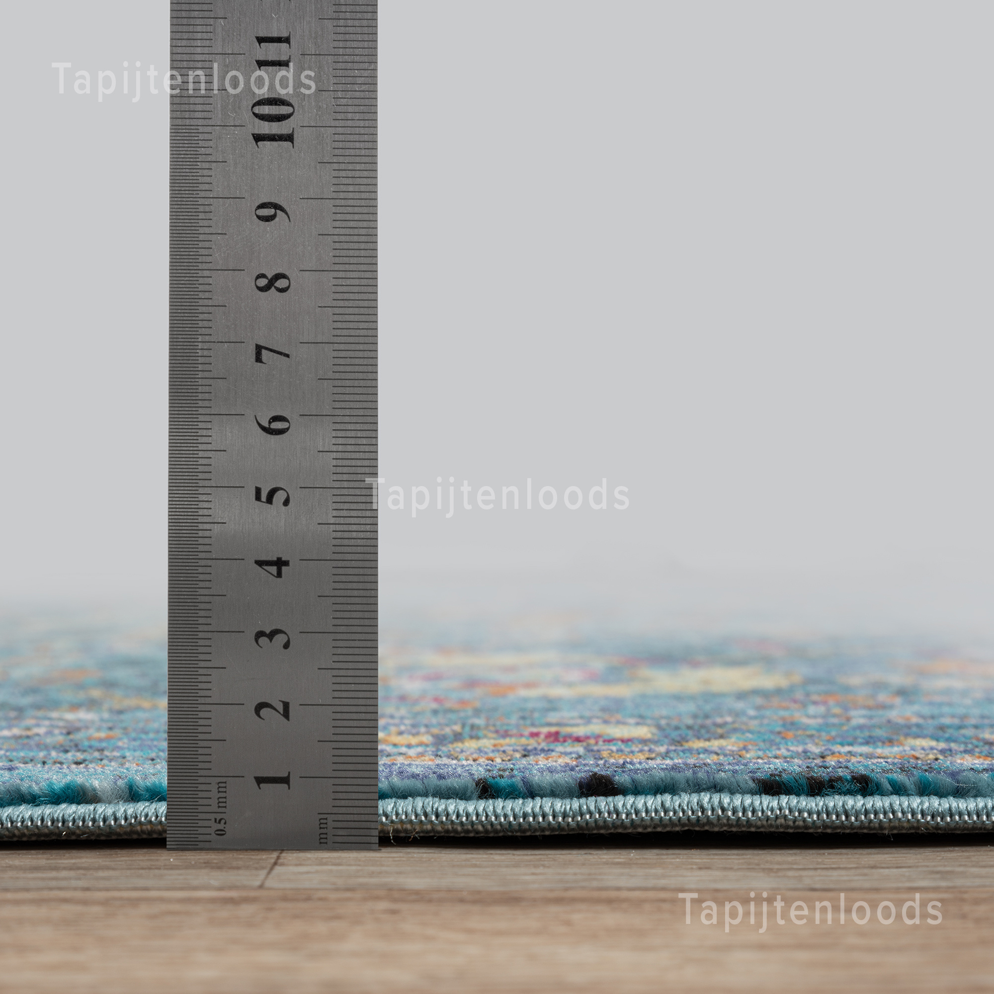 Picasso Sarough Vierkant Vintage Vloerkleed Blauw