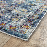 Picasso Heriz Vierkant Vintage Vloerkleed Multi / Blauw