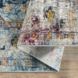 Picasso Heriz Vierkant Vintage Vloerkleed Multi / Blauw