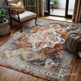 Picasso Castana Vierkant Vintage Vloerkleed Terra / Multi