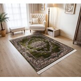 Isfahan Oosters Vloerkleed Klassiek Vintage Tapijt Groen