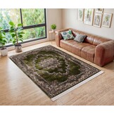 Isfahan Oosters Vloerkleed Klassiek Vintage Tapijt Groen