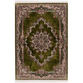 Isfahan Oosters Vloerkleed Klassiek Vintage Tapijt Groen