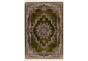 Isfahan Oosters Vloerkleed Klassiek Vintage Tapijt Groen