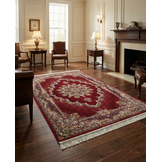 Isfahan Vierkant Oosters Vloerkleed Klassiek Vintage Tapijt Rood