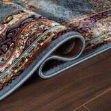 Isfahan Vierkant Oosters Vloerkleed Klassiek Vintage Tapijt Blauw