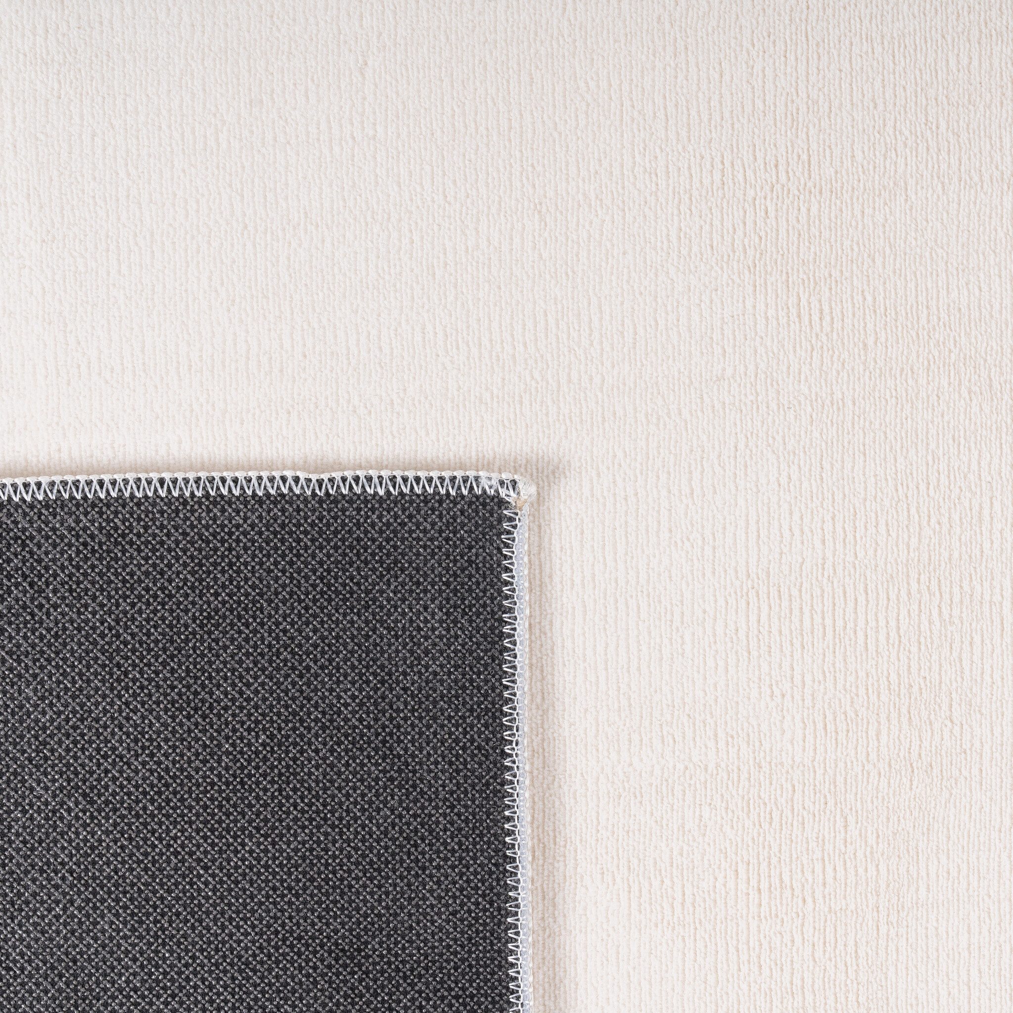 Relax Samba Vierkant - Wasbaar Effen Vloerkleed - Uni Tapijt - Creme