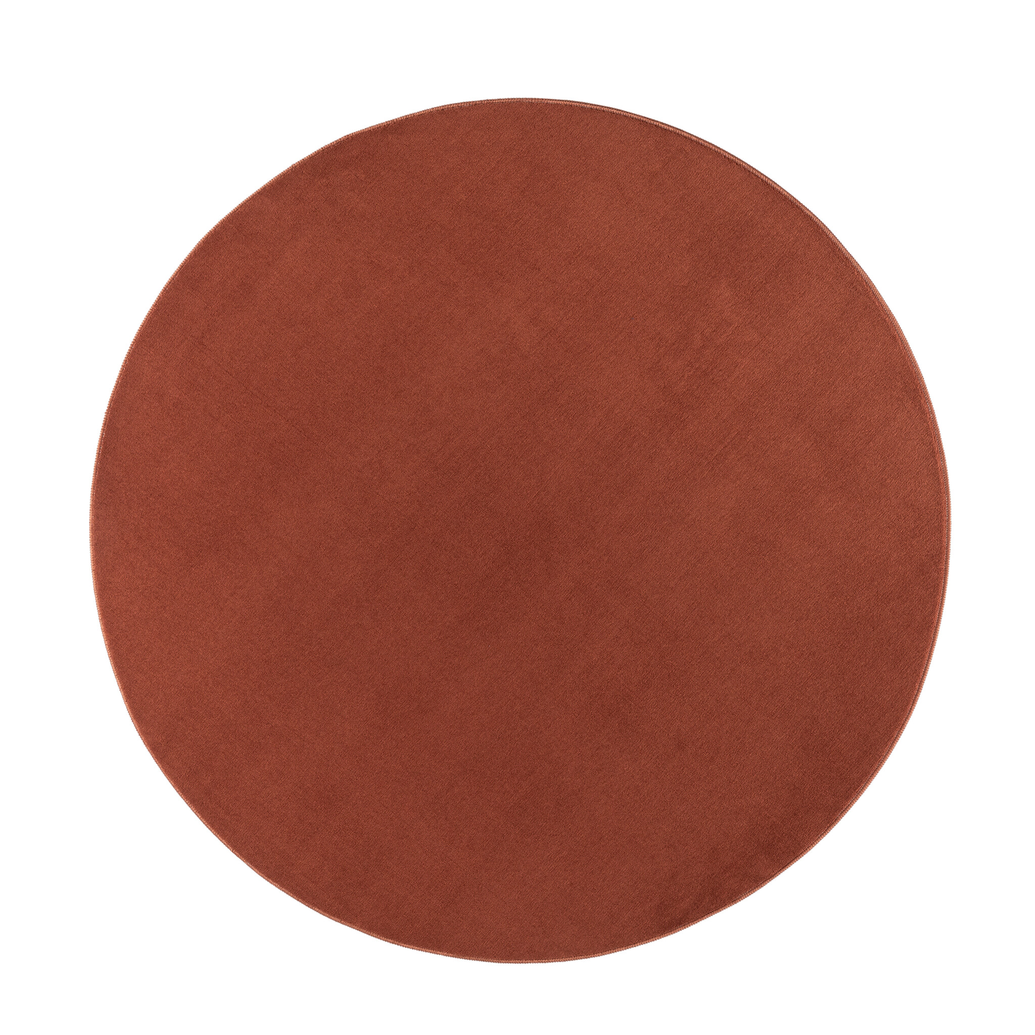 Relax Samba Rond - Wasbaar Effen Vloerkleed - Uni Tapijt - Terra