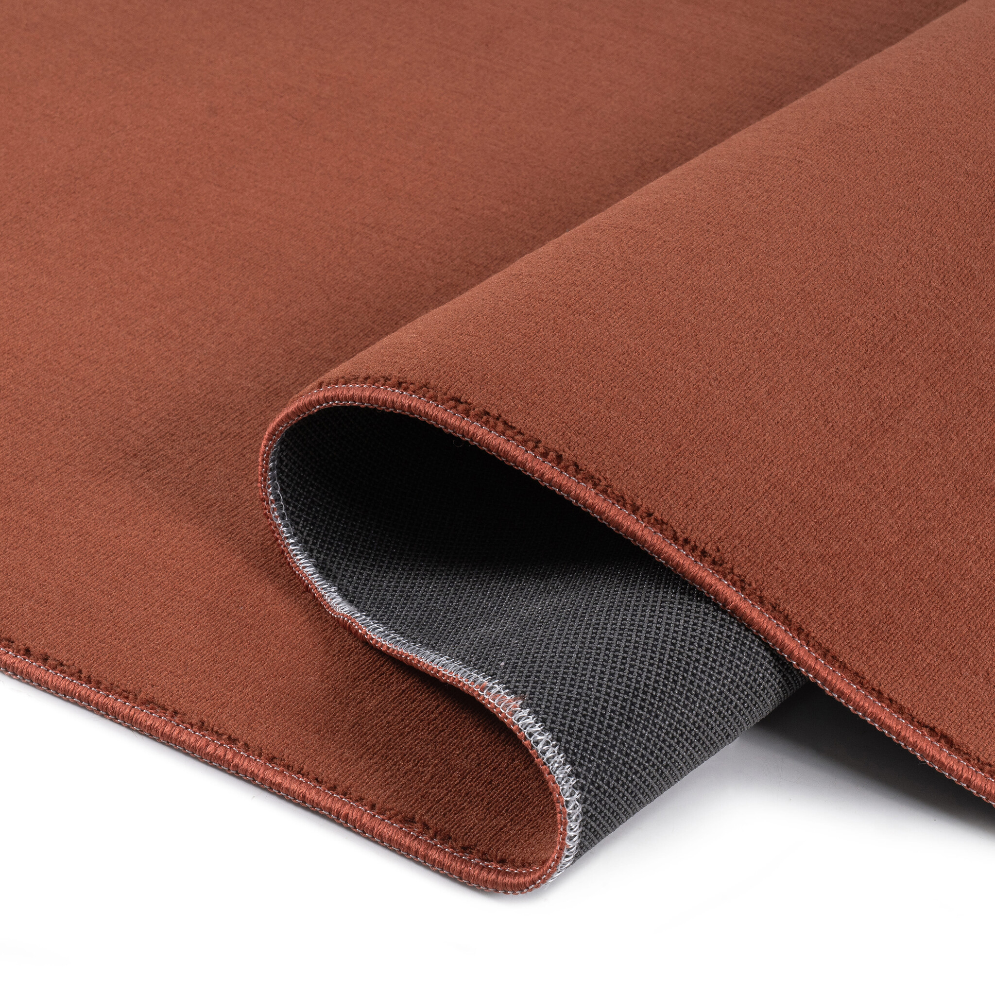 Relax Samba Rond - Wasbaar Effen Vloerkleed - Uni Tapijt - Terra