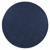 Relax Samba Rond - Wasbaar Effen Vloerkleed - Uni Tapijt - Blauw