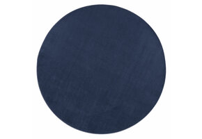 Relax Samba Rond - Wasbaar Effen Vloerkleed - Uni Tapijt - Blauw