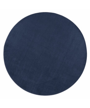 Relax Samba Rond - Wasbaar Effen Vloerkleed - Uni Tapijt - Blauw