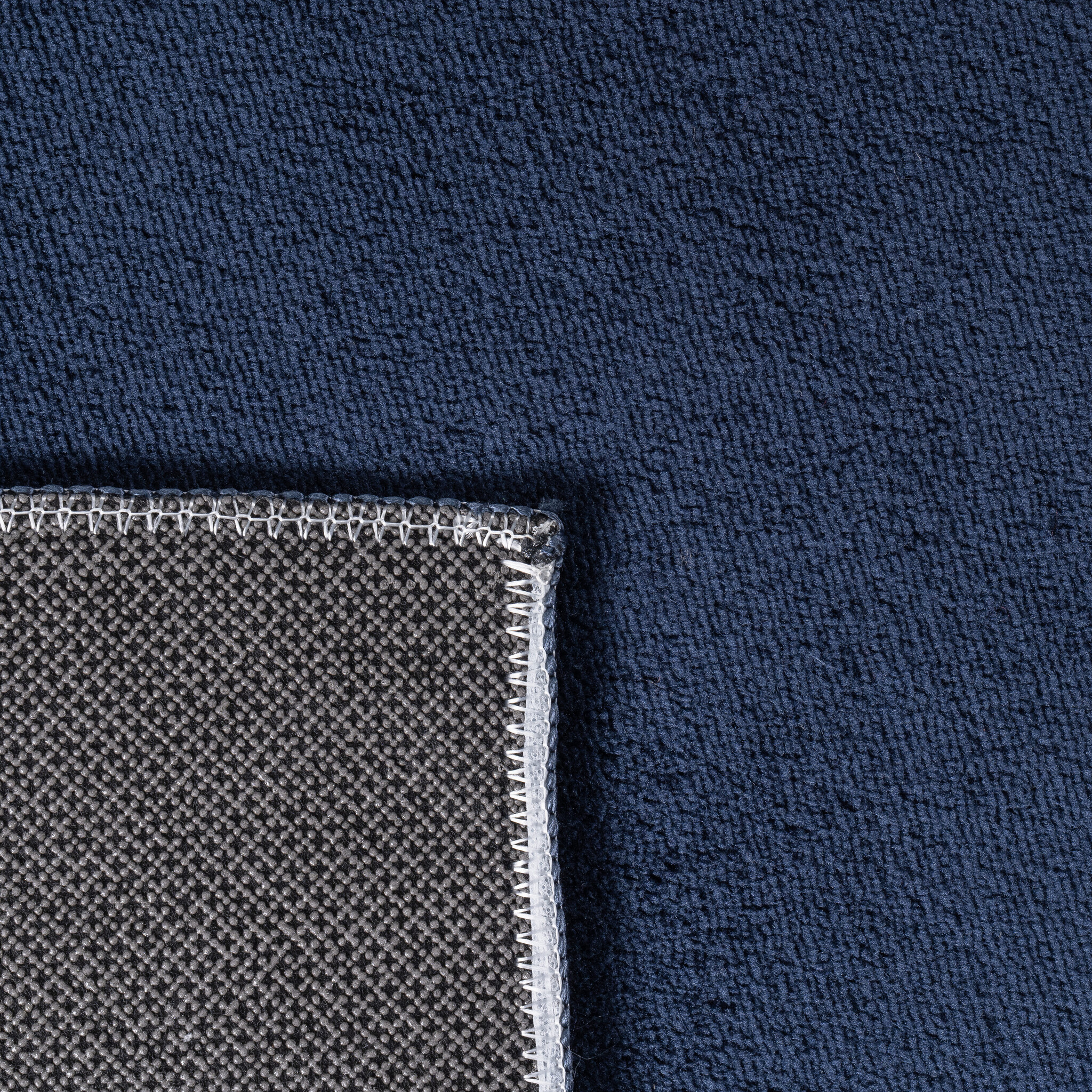 Relax Samba Rond - Wasbaar Effen Vloerkleed - Uni Tapijt - Blauw