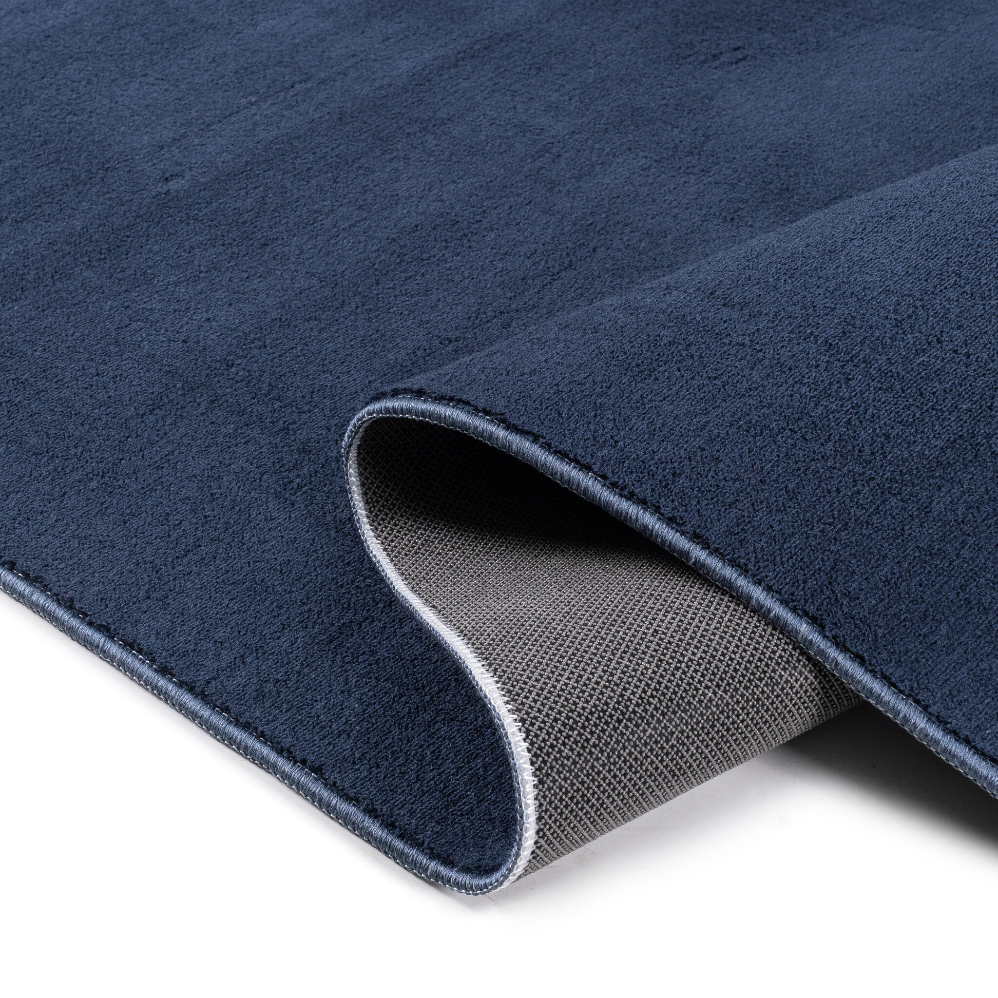 Relax Samba - Wasbaar Effen Vloerkleed - Uni Tapijt - Blauw