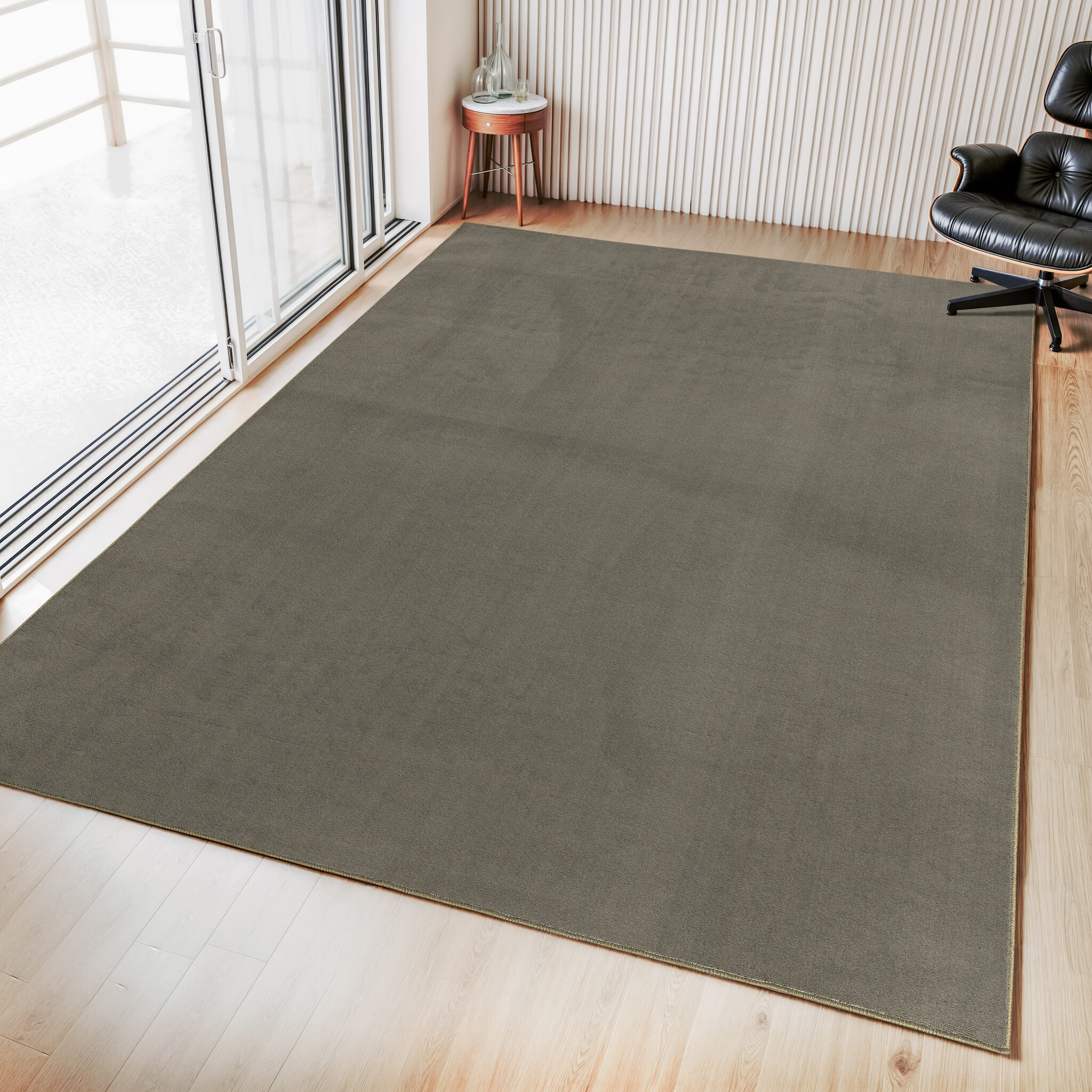 Relax Samba Vierkant - Wasbaar Effen Vloerkleed - Uni Tapijt - Groen