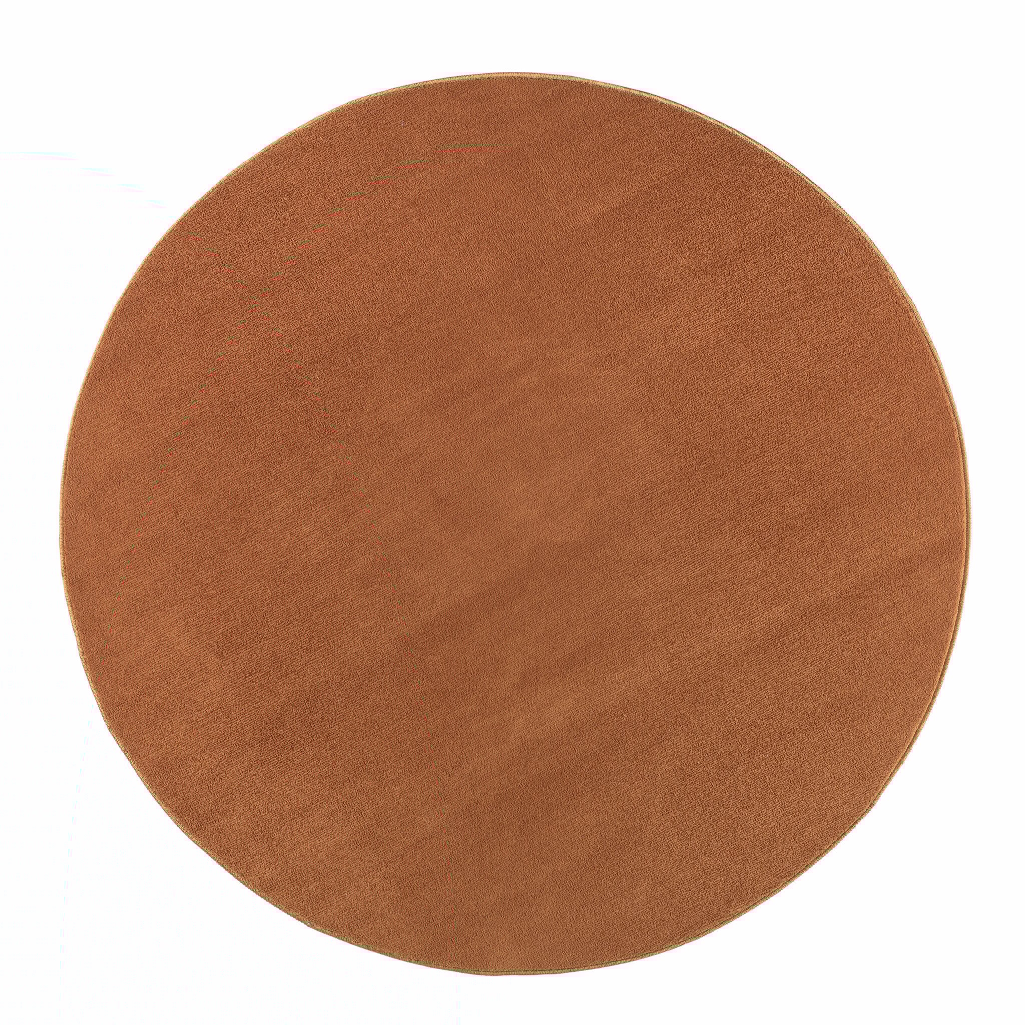 Relax Samba Rond - Wasbaar Effen Vloerkleed - Uni Tapijt - Goud