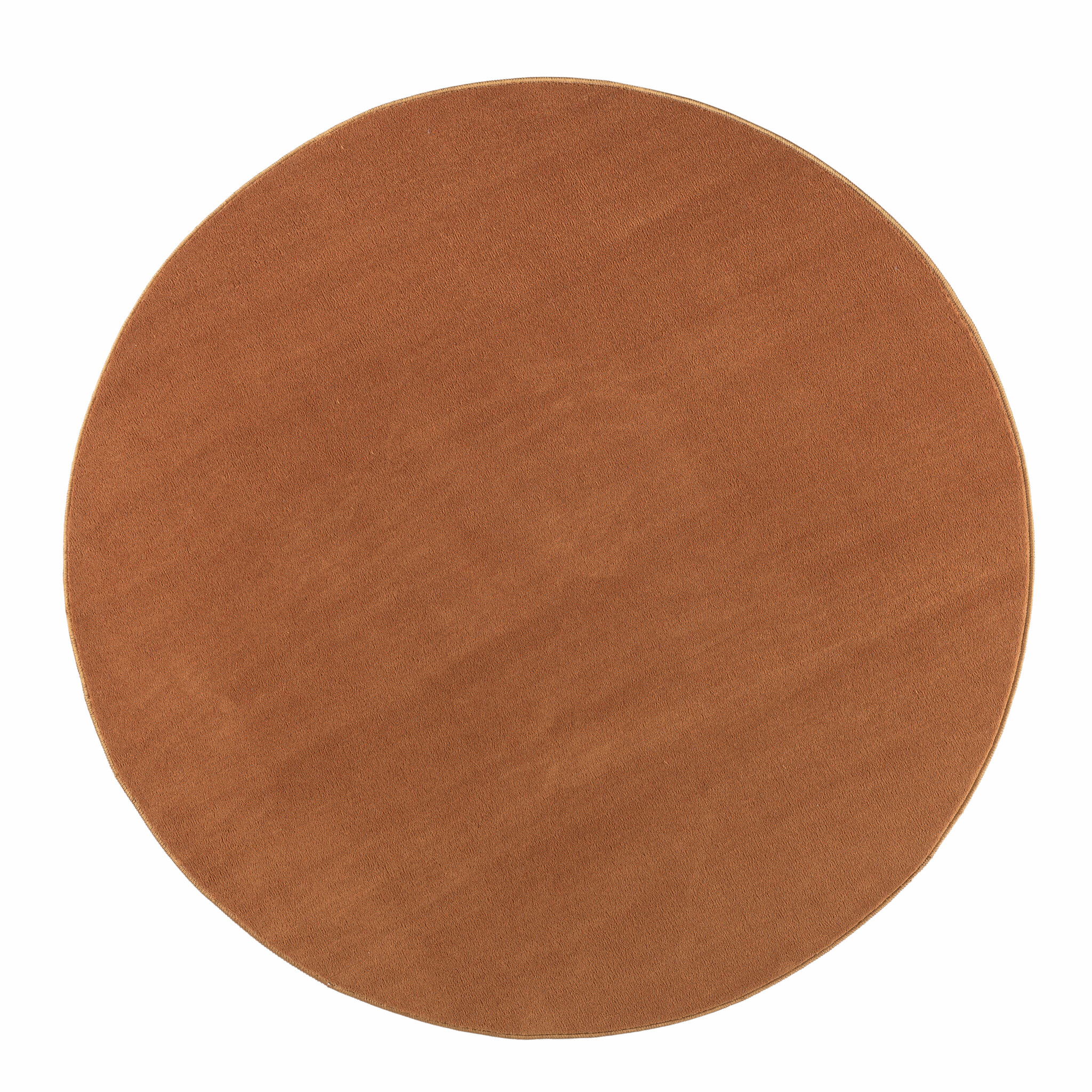 Relax Samba Rond - Wasbaar Effen Vloerkleed - Uni Tapijt - Goud