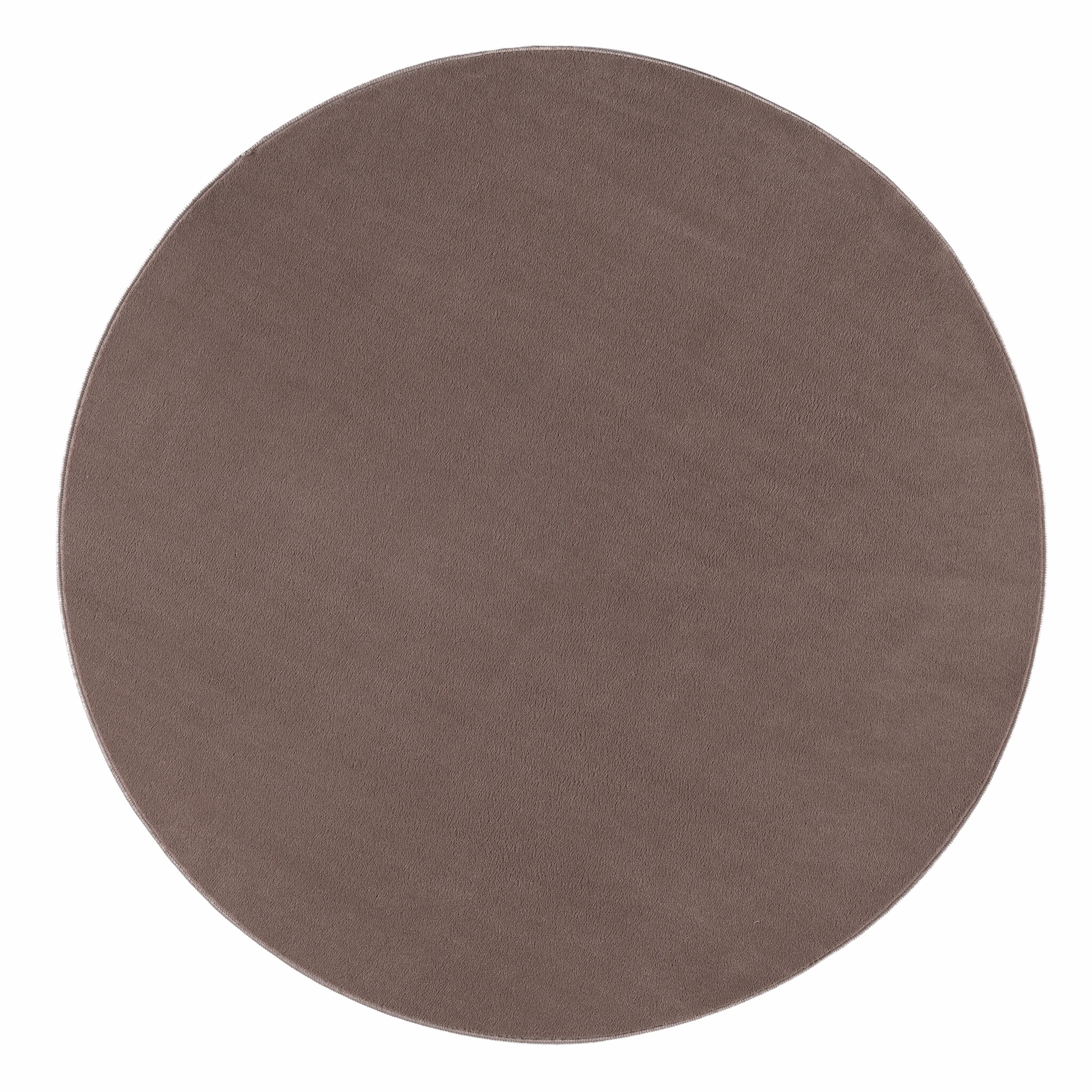 Relax Samba Rond - Wasbaar Effen Vloerkleed - Uni Tapijt - Taupe