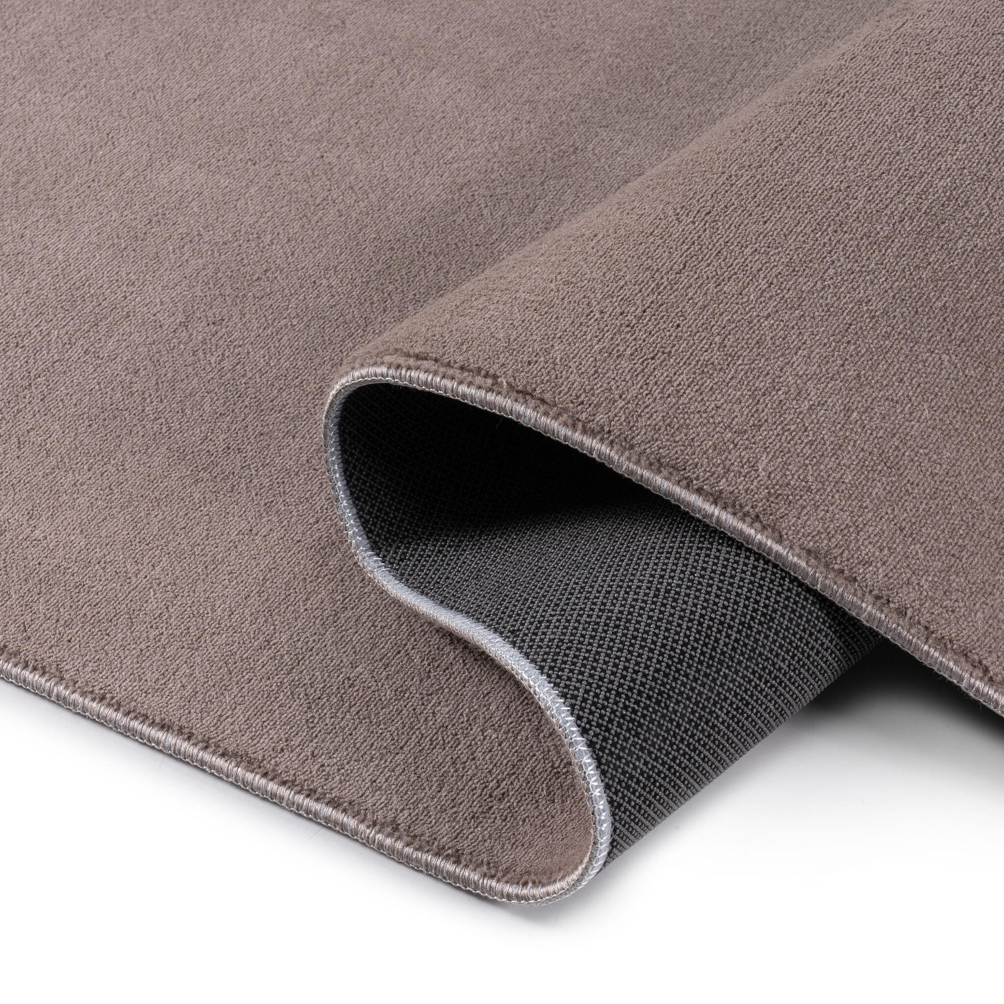 Relax Samba Rond - Wasbaar Effen Vloerkleed - Uni Tapijt - Taupe