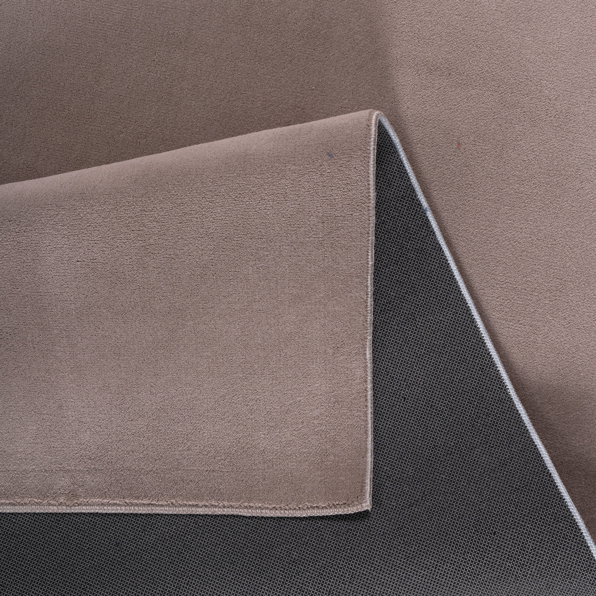 Relax Samba Rond - Wasbaar Effen Vloerkleed - Uni Tapijt - Taupe