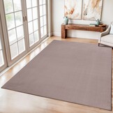 Relax Samba - Wasbaar Effen Vloerkleed - Uni Tapijt - Taupe